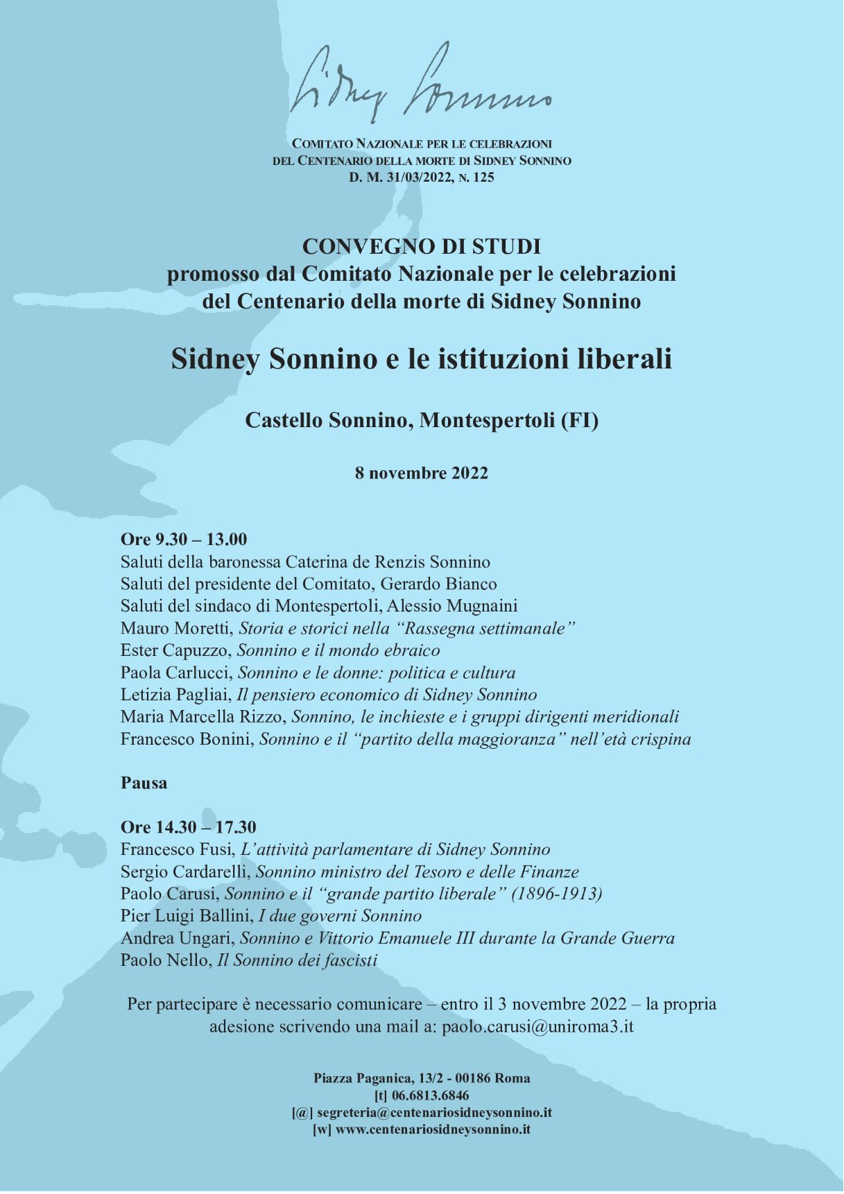 Convegno di Studi: Sidney Sonnino e le istituzioni liberali