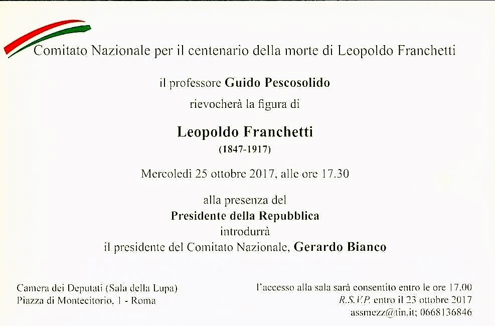 Comitato Nazionale per il centenario della morte di Leopoldo Franchetti