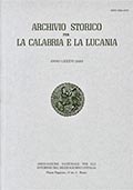 Archivio Storico per la Calabria e la Lucania LXXXVI (2020)